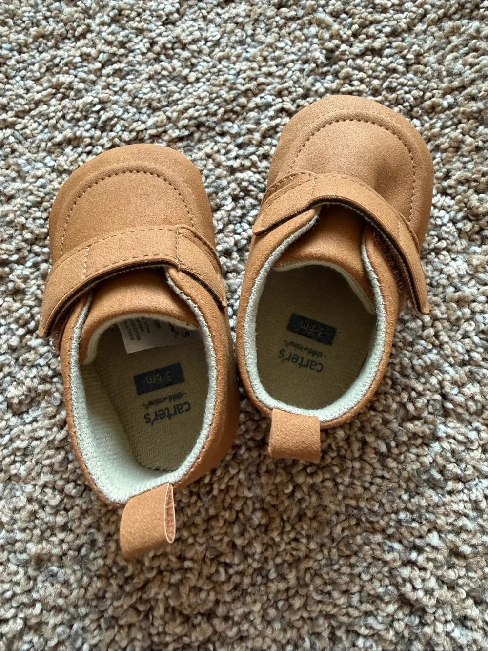 CARTERS Brown Faux Suede Strap Bootie
